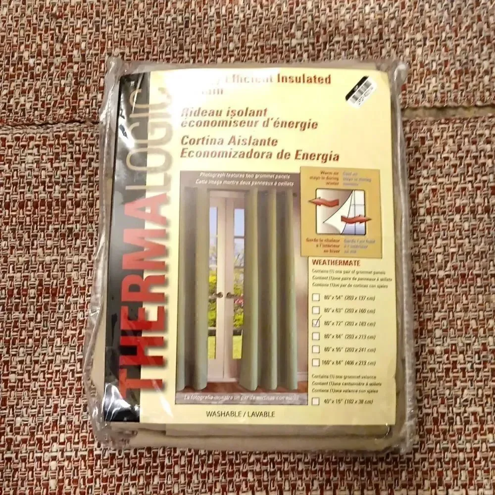 New Thermalogic/Weathermate Khaki Solid Grommet Top Panel Pair 80x72 New‎